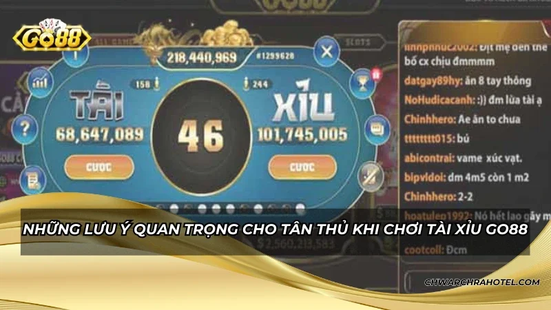 Những lưu ý quan trọng cho tân thủ khi chơi tài xỉu GO88